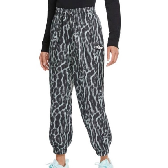Nike Dark smoke, black and white Animal Print Joggers-Size Xs - Picture 1 of 6